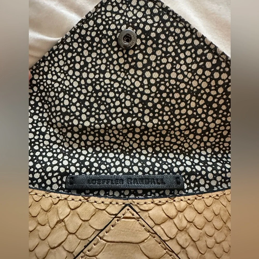 New Loeffler Randall Python‎ Embossed Nude Clutch